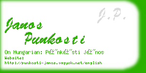 janos punkosti business card